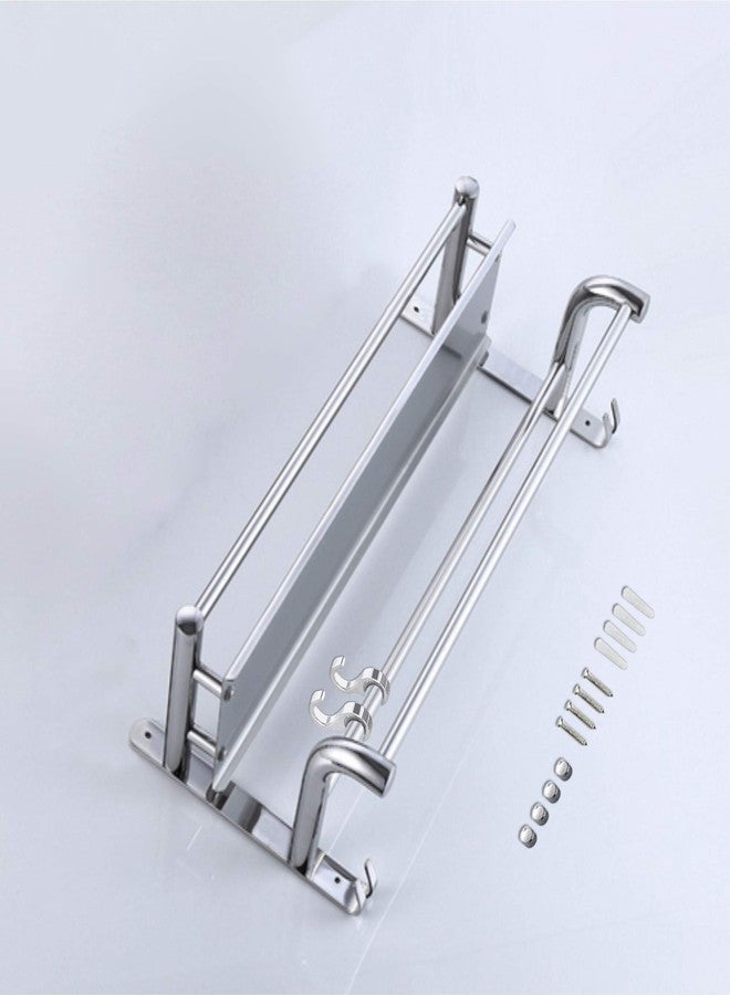 KEEPWELL Stainless Steel Nickel Chrome - Glossy Multi-use Shelf, Bathroom Accessories (Silver) - Image 5
